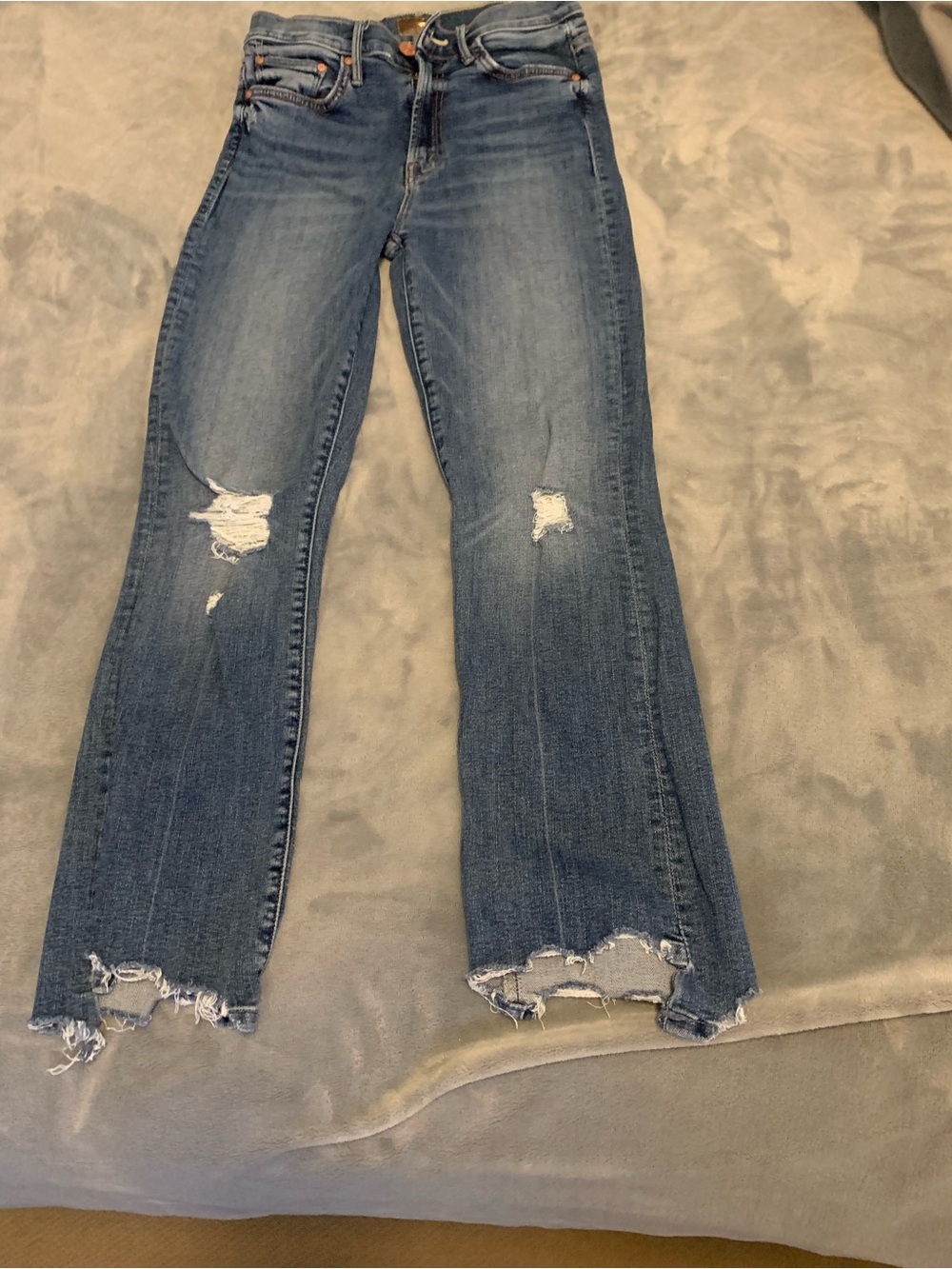 MOTHER light blue denim jeans with white pocket lining